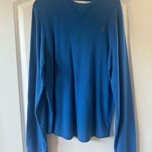 Abercrombie & Fitch Vibrant Thermal Blue Long-Sleeve Shirt